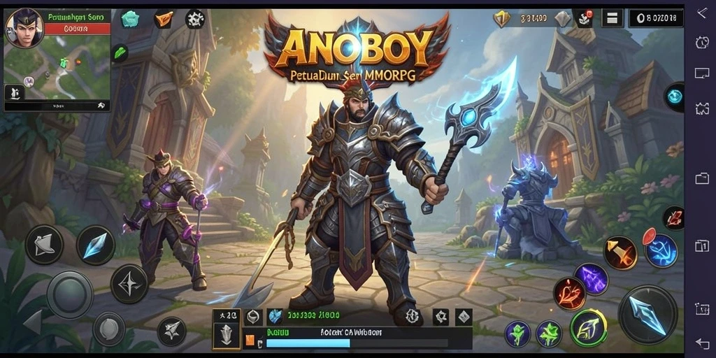 Gameplay seru ANOBOY dalam dunia MMORPG yang imersif.