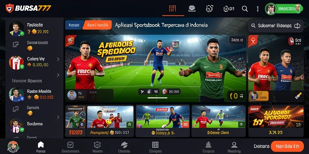 Screenshot BURSA777 menampilkan antarmuka taruhan olahraga yang menarik.