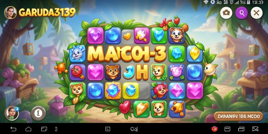 Gameplay seru dalam <strong>GARUDA138</strong> dengan elemen match-3 yang menarik.