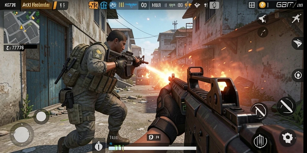 Screenshot menampilkan aksi seru dalam game FPS KG778.