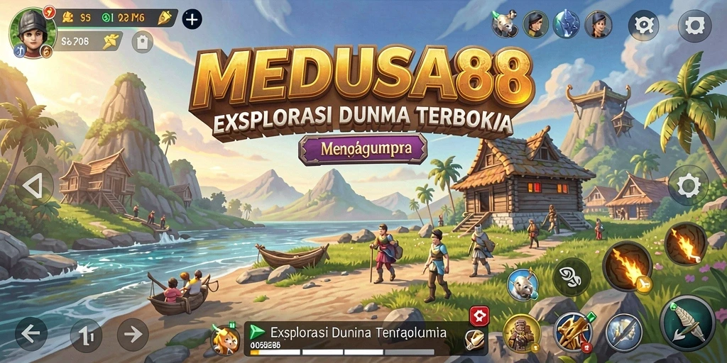 Tangkapan layar ini menunjukkan momen eksplorasi dalam MEDUSA88.
