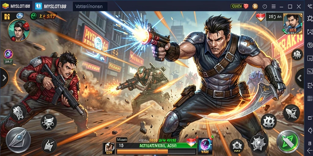 Tampilan gameplay MYSLOT188 yang mendebarkan dan penuh aksi.
