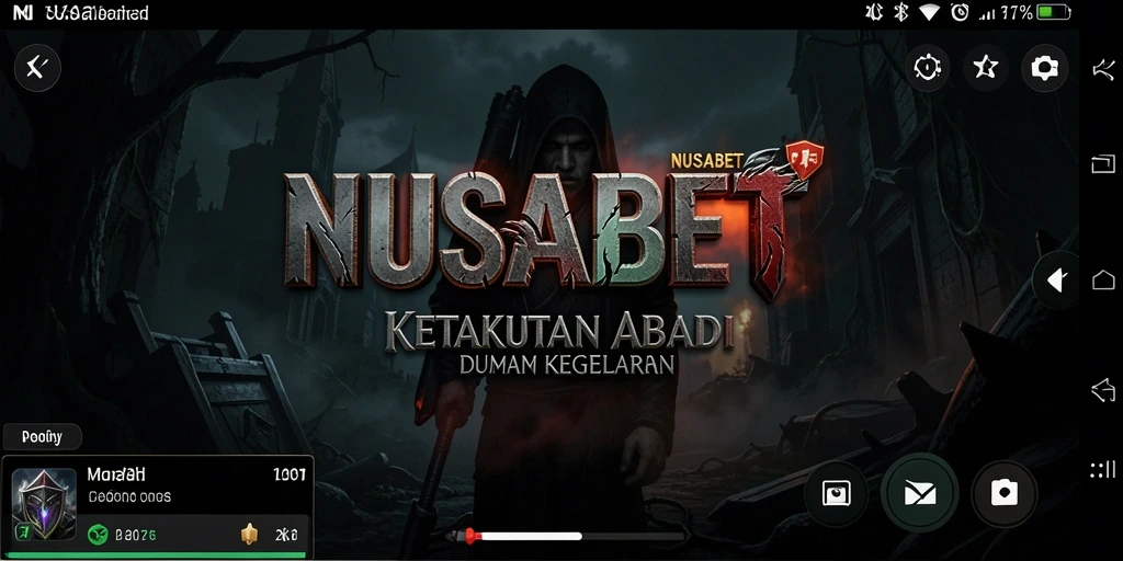 Tampilan gameplay NUSABET dengan suasana Horror yang mencekam.