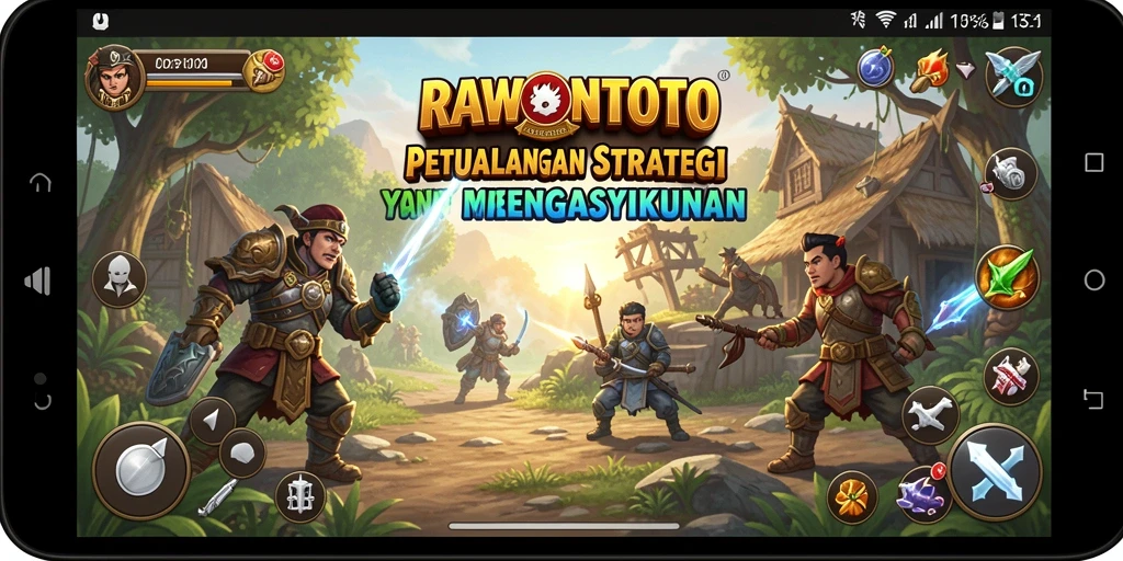 Tampilan screenshot utama RAWONTOTO menampilkan aksi gameplay strategis yang seru.