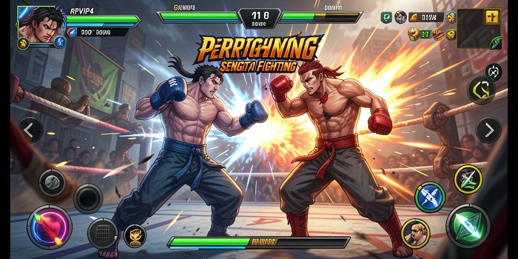 Gameplay RPVIP4 yang intens dan menegangkan dalam setiap pertarungan.