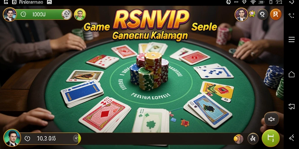 Screenshot utama RSNVIP menampilkan gameplay Gaple yang seru.
