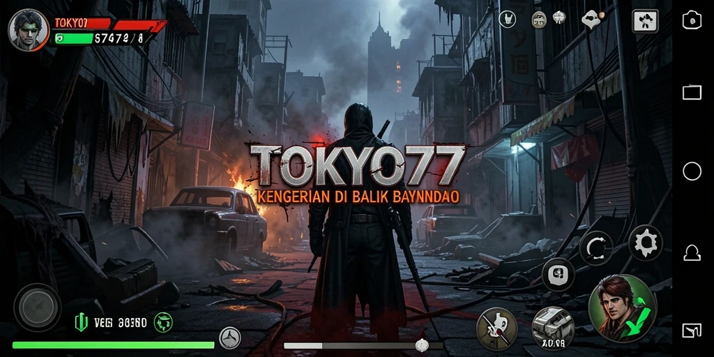 Screenshot gameplay menegangkan dari TOKYO77 dengan suasana Horror yang mencekam.